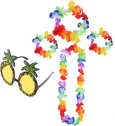 Nessiworld Colorful Pineapple Glasses, Crown, Necklace and Bracelet Set